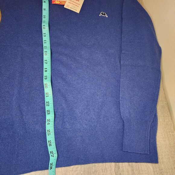 Vintage 70s Robe Di Kappa Wool Lambswool Blue Large New Deadstock - Picture 8 of 12